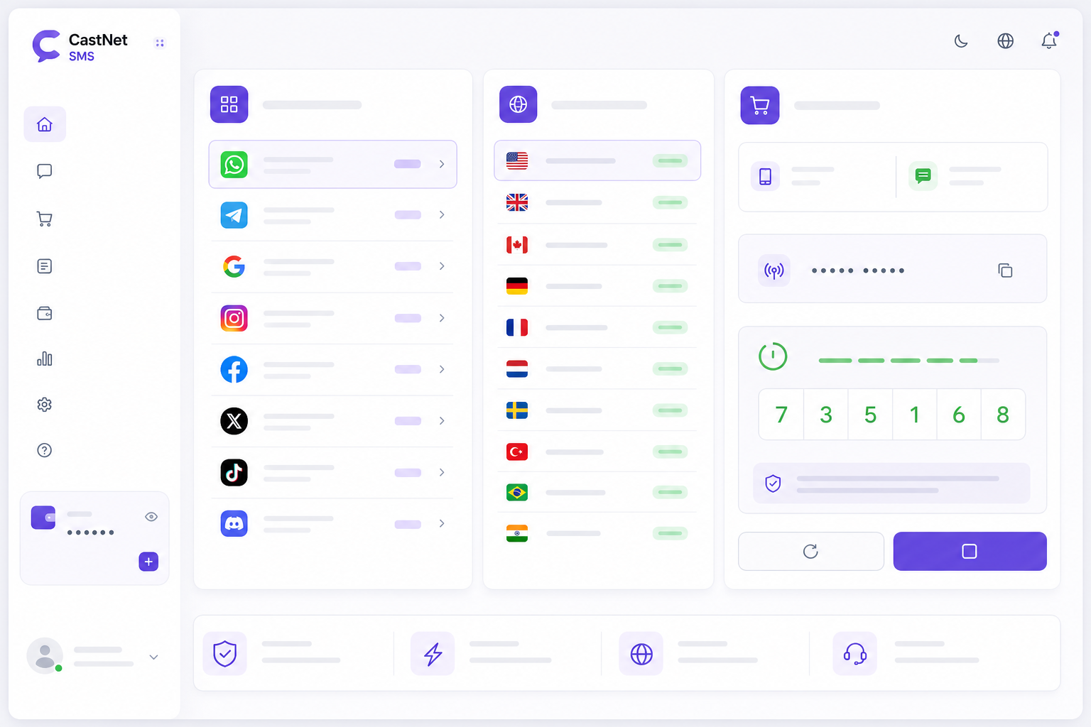 CastNet SMS 接码工作台